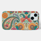Coques Case-Mate iPhone Motif floral vert clair Paisley Boho vibrant (Verso (horizontal))