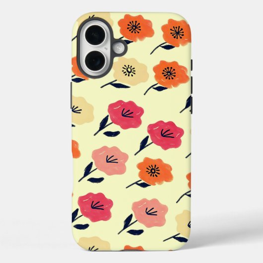 Coques Case-Mate iPhone Motif floral vibrant (Verso)