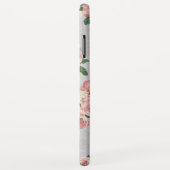 Coques Case-Mate iPhone Motif floral vinage texture grise (Dos/Droite)