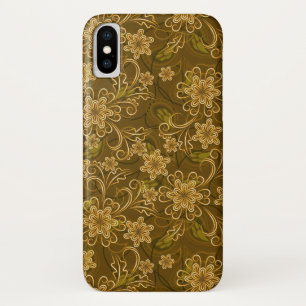 Coque Case-Mate Pour iPhone Motif floral vintage d'or