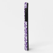 Coques Case-Mate iPhone Motif Floral Violet Et Blanc (Dos/Gauche)