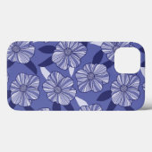 Coques Case-Mate iPhone Motif floral violet moderne (Verso (horizontal))