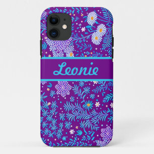 Case-Mate iPhone Case Motif floral violet, turquoise, rose