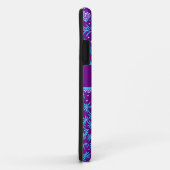 Coques Case-Mate iPhone Motif floral violet, turquoise, rose (Dos/Droite)