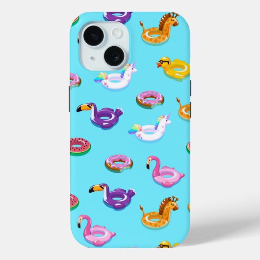 Coques Case-Mate iPhone Motif flottant de la piscine d'été (Verso)