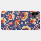 Coques Case-Mate iPhone 💛 🧡 💙 motif folklorique aux fleurs jaunes 002 (Dos (Horizontal))