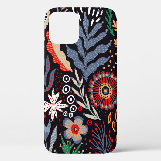 Coques Case-Mate iPhone Motif folklorique, design textile transparent avec (Verso)