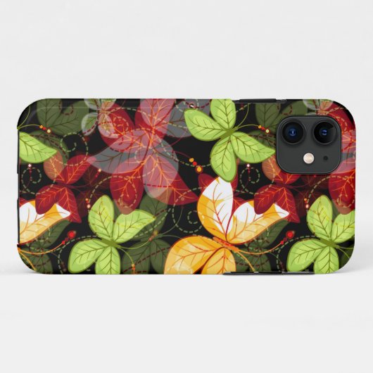 Coques Case-Mate iPhone Motif foncé d'automne (Dos (Horizontal))
