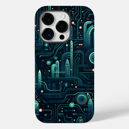 Coques Case-Mate iPhone Motif foncé électronique Sci-Fi (Verso)