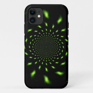 Coques Pour iPhone motif fractal Abstrait vert clair