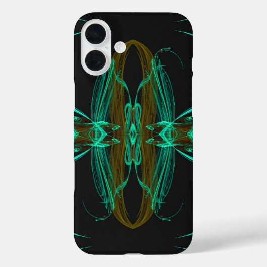 Coques Case-Mate iPhone Motif fractal vert s'adapte à tous les cas (Verso)