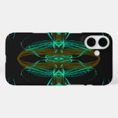 Coques Case-Mate iPhone Motif fractal vert s'adapte à tous les cas (Verso (horizontal))