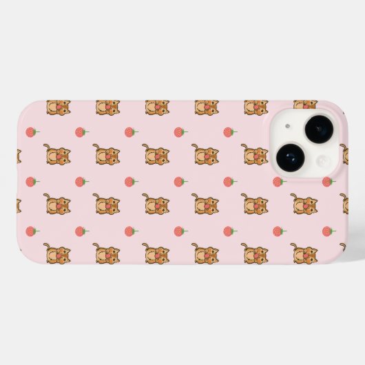 Coques Case-Mate iPhone motif fraise et chipmunk (Verso (horizontal))