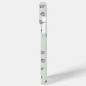 Coques Case-Mate iPhone Motif Fraise Violette sur Fond Vert (Verso / Gauche)