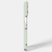 Coques Case-Mate iPhone Motif Fraise Violette sur Fond Vert (Verso / Droite)