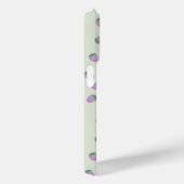Coques Case-Mate iPhone Motif Fraise Violette sur Fond Vert (Verso / Droite)