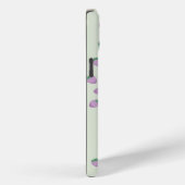 Coques Case-Mate iPhone Motif Fraise Violette sur Fond Vert (Verso / Droite)