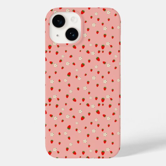 Coques Case-Mate iPhone Motif Fraises et Fleurs (Verso)