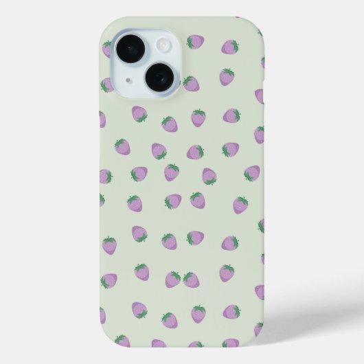 Coques Case-Mate iPhone Motif Fraises Violettes (Verso)