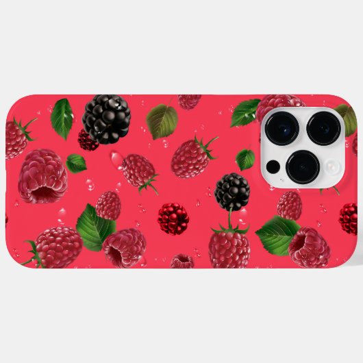 Coques Case-Mate iPhone Motif framboise (Verso (horizontal))