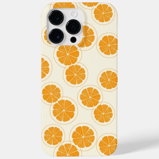 Coques Case-Mate iPhone Motif fruité orange (Verso)
