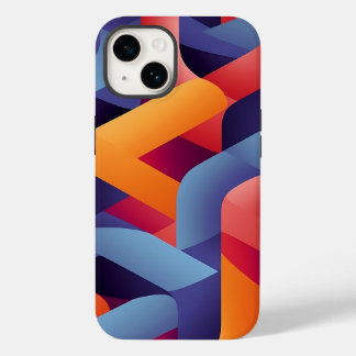 Coque Pour iPhone 14 motif géométrique 3D dynamique 2