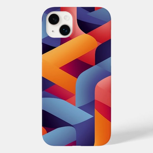 Coques Case-Mate iPhone motif géométrique 3D dynamique 2 (Verso)