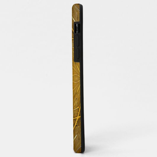 Coques Case-Mate iPhone Motif géométrique abstrait métal or (Dos/Gauche)