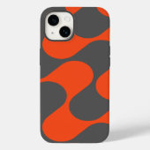 Coques Case-Mate iPhone Motif Géométrique Abstrait Orange Et Gris Moderne (Verso)