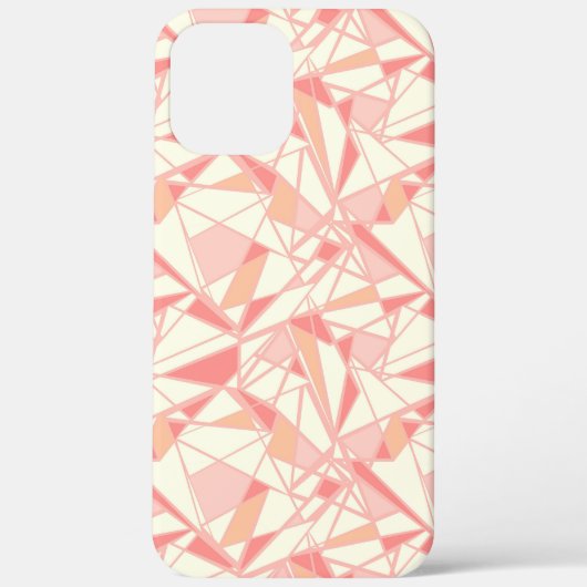 Coques Case-Mate iPhone Motif géométrique abstrait rose beige (Verso)