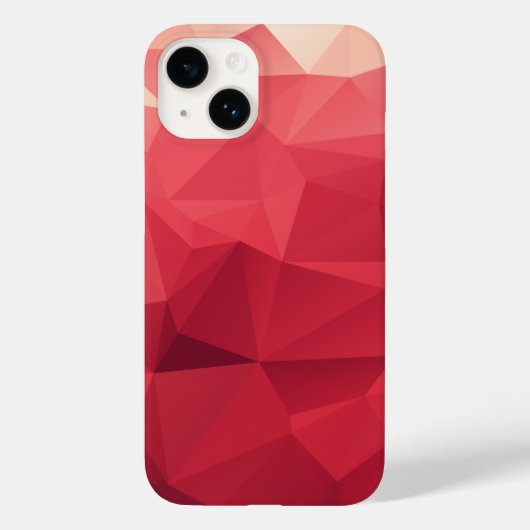 Coques Case-Mate iPhone Motif géométrique Abstrait triangulaire rouge (Verso)
