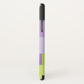Coques Case-Mate iPhone Motif géométrique abstrait violet vert gris (Dos/Droite)