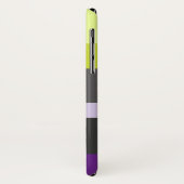 Coques Case-Mate iPhone Motif géométrique abstrait violet vert gris (Dos/Gauche)