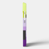 Coques Case-Mate iPhone Motif géométrique abstrait violet vert gris (Verso / Gauche)