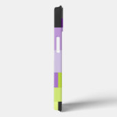 Coques Case-Mate iPhone Motif géométrique abstrait violet vert gris (Verso / Droite)