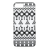 Coques Case-Mate iPhone Motif géométrique Aztec noir et blanc (Dos)