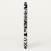 Coques Case-Mate iPhone Motif géométrique Aztec noir et blanc (Dos/Droite)