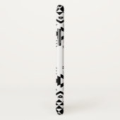 Coques Case-Mate iPhone Motif géométrique Aztec noir et blanc (Dos/Droite)