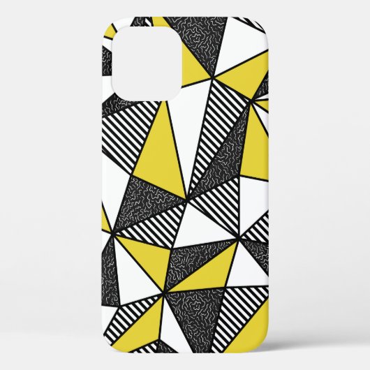 Coques Case-Mate iPhone Motif géométrique bas-poly rétro (Verso)