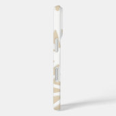 Coques Case-Mate iPhone Motif géométrique beige (Verso / Droite)