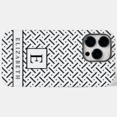 Coques Case-Mate iPhone Motif géométrique blanc et noir personnalisable (Verso (horizontal))