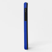 Coques Case-Mate iPhone Motif géométrique blanc sur fond bleu (Dos/Gauche)
