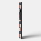 Coques Case-Mate iPhone Motif géométrique bleu corail moderne (Verso / Gauche)