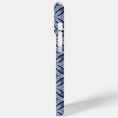Coques Case-Mate iPhone Motif géométrique bleu de style rétro (Verso / Gauche)