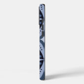 Coques Case-Mate iPhone Motif géométrique bleu de style rétro (Verso / Gauche)
