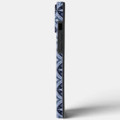 Coques Case-Mate iPhone Motif géométrique bleu de style rétro (Verso / Gauche)