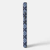 Coques Case-Mate iPhone Motif géométrique bleu de style rétro (Verso / Gauche)