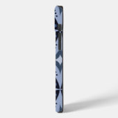Coques Case-Mate iPhone Motif géométrique bleu de style rétro (Verso / Gauche)