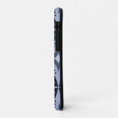 Coques Case-Mate iPhone Motif géométrique bleu de style rétro (Dos/Gauche)