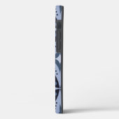 Coques Case-Mate iPhone Motif géométrique bleu de style rétro (Verso / Gauche)